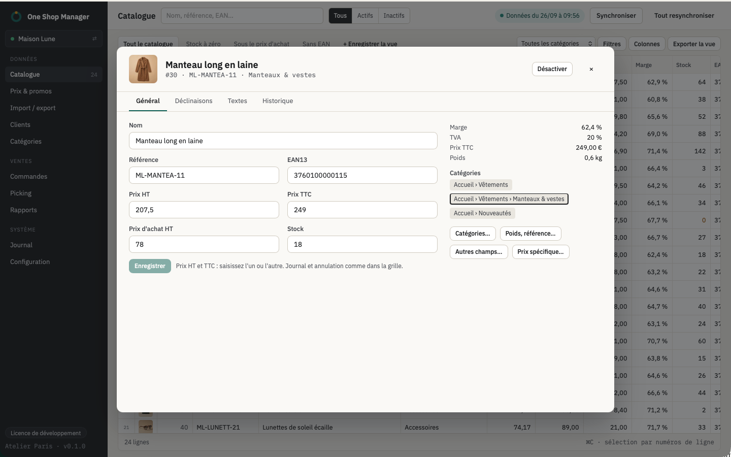 Product page